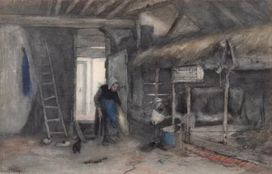 Poranne obowiązki, ok. 1845-65 (akwarela na papierze)