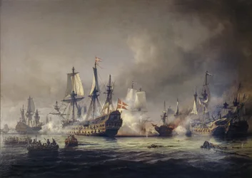 Epizod z bitwy morskiej w zatoce Køge w 1677 roku