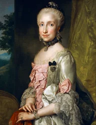 Portret Marii Luizy Burbon z okazji jej zaręczyn, autorstwa Antona Raphaela Mengsa, ok. 1764, olej na płótnie