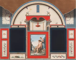 Malowidło ścienne z rzymskiego domu na terenie Villa Negroni w Rzymie, Wenus i ranny Adonis. 1778