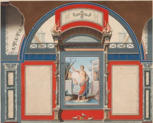 Mural rzymskiego domu na terenie Villa Negroni w Rzymie, Wenus z Erotes. 1778