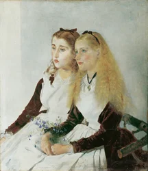 Siostrzenice artysty Elisabeth i Maja