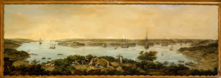 Widok na port w Mahon, Menorka