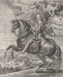 Portret kardynała-dziecięcego Ferdynanda Austrii, na koniu, ca. 1630-54.