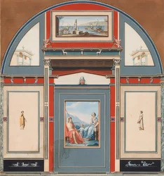 Mural rzymskiego domu na terenie Villa Negroni w Rzymie, Wenus i Adonis. 1781