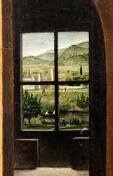 Święty Hieronim w swoim gabinecie, detal, ok. 1475 (olej na płycie)