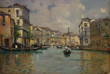 Riva degli Schiavoni, Wenecja (olej na drewnie)