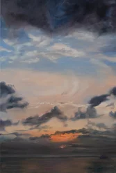 Łososiowe chmury, 2011 (olej na płótnie)