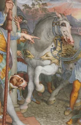 Apsyda, Antonio Campi, Spotkanie Jezusa z centurionem Korneliuszem 1582-84, Szczegół