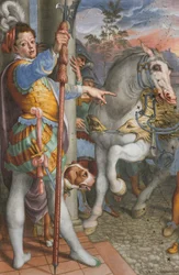 Apsyda, Antonio Campi, Spotkanie Jezusa z centurionem Korneliuszem 1582-84, Szczegół