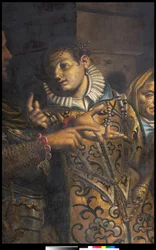 Cesarzowa Faustyna z wizytą u św. Katarzyny Aleksandryjskiej w więzieniu (detal MRZ 3497252)