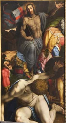 Obraz Zmartwychwstania autorstwa Antonio Campi (1523-1587) XVI-wieczny kościół Santa Maria dei Miracoli niedaleko San Celso Mediolan, Włochy