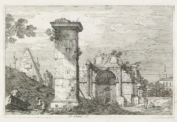 Widoki: Izolowany filar, 1735-1746.