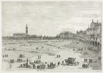 Widoki: Prà della Valle, Padwa, 1735-1746.