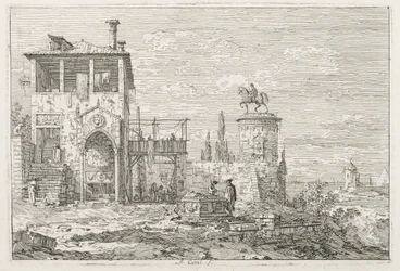 Widoki: Pomnik konny, 1735-1746.