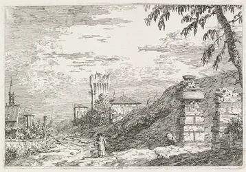 Widoki: Dwa zrujnowane filary, 1735-1746.