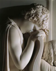 Żałoba hrabiny Haro, Antonio Canova (1757-1822), marmurowa płaskorzeźba