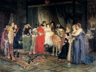 Śmierć Ferdynanda I, obraz Antoni Casanova i Estorach