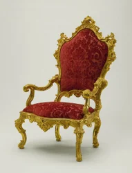 Fotel, 1730-40 (orzech)