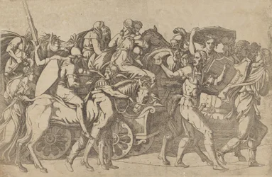 Armia rzymska w marszu - konwój wojsk, 1540-45.