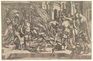 Spalenie zwłok, ok. godz. 1543.