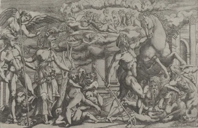 Konkurencja między Neptunem a Ateną, 1540-45.