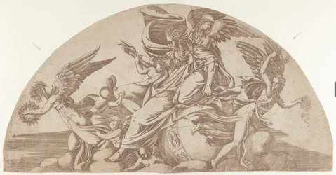 Bóg usadowiony na świecie, 1540-45.