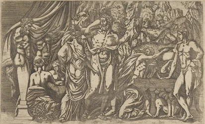 Herkules przebrany za kobietę, 1540-45.