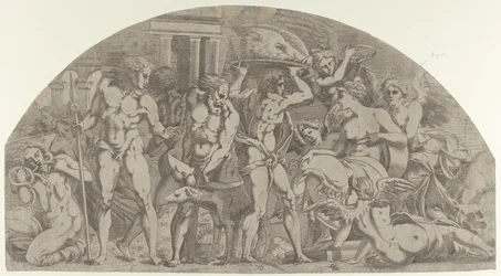 Meleager przynoszący głowę dzika do Atalanty, 1540-45.