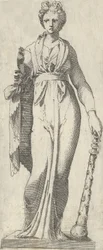 Melpomene, z sarkofagu Mattei, Rzym, 1540-45.