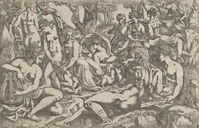Muzy u stóp góry Parnas, 1540-45.