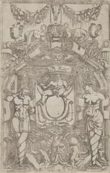 Ornament z małym pustym owalem, 1540-45.