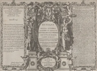 Frontyspis do Rysunków wojny, oblężenia i szturmu wojsk tureckich na wyspę..., 1631.