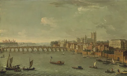 Cztery widoki Londynu: Tamiza w kierunku Westminster