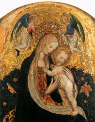 Madonna z przepiórką autorstwa Antonia Pisanella (1395-1455), fragment