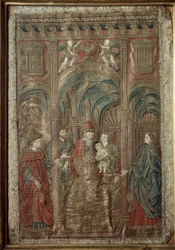 Siding jedwabno-złoty haft wg rysunku Antonio Pollaiolo (Benci lub Pollaiuolo) (ok. 1431-1498) 1466-1480 Gabinet Projektowania i Pieczęci, Uffizi, Florencja