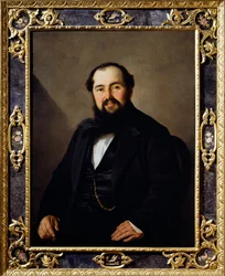 Portret Giuseppe Viti (1816-1860), włoskiego podróżnika i kupca, obraz Antonio Puccinelli (1822-1897)