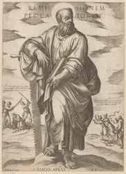 Św. Szymona Odpuszczenie grzechów (tytuł na przedmiocie) Chrystus, Maryja i apostoł (tytuł serii)