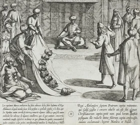 W obecności Almanzora Gonzalo Gustos rozpoznaje odcięte głowy swoich synów