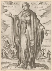 Maria Zdrowaś Maryjo, łaski pełna, Panie z Tobą (tytuł na przedmiocie) Chrystus, Maryja i apostoł (tytuł serii)