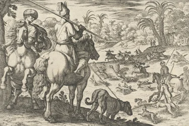 Polowanie na strusia, ze „Sceny polowania VI”, 1609.