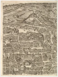 Plan miasta Rzymu. Część 3 z Santa Maria Maggiore, Panteonem i Trajana ..., 1645.