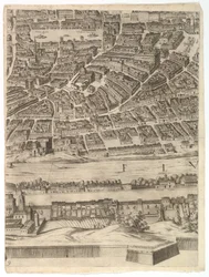 Plan miasta Rzymu: arkusz 9 z Piazza Navona, Campo di Fiore i Sant..., 1645.