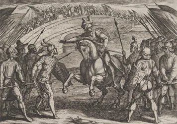 Tablica 22: Cywilis oddziela wojska niemieckie i holenderskie, od Wojny Rzymian przeciw t..., 1611.