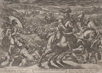 Ilustracja 2: Abraham uwalnia swojego siostrzeńca Lota, z 