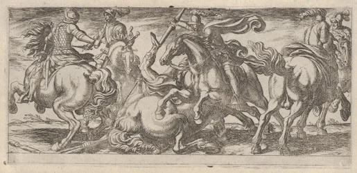 Sześciu kawalerzystów w walce, z I scen bitewnych, ca. 1590-1630.