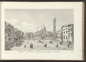 Gezicht op Campo Santa Maria Formosa te Venetië Plac św. Marii Formozy i świątynia (tytuł na obiekcie) Gezichten op bugemenen en pleinen in Venetië (tytuł serii) Najsłynniejsze widoki Wenecji z 38. ulgi powietrznej Kanału Antoniusza