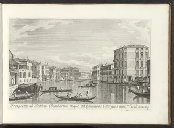 Gezicht op het Canal Grande, Palazzo Bembo en Palazzo Vendramin-Calergi te Venetië Prospect Houses of Bembo aż do Grimanos Calergios teraz Vendramenos (tytuł obiektu) Bardziej znane widoki Wenecji z paneli Kanału Antoniusza 38 aer