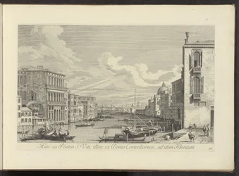 Gezicht op het Canal Grande en Campo San Vio te Venetië Po tej stronie od ulicy św. Wita, po drugiej stronie od Domu Korneliusza do tego samego Telonium (tytuł na obiekcie) Najsłynniejsze widoki Wenecji z 38 paneli Kanału Antoniusza, wydrukowane na mosiądz