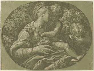 Dziewica z różą.